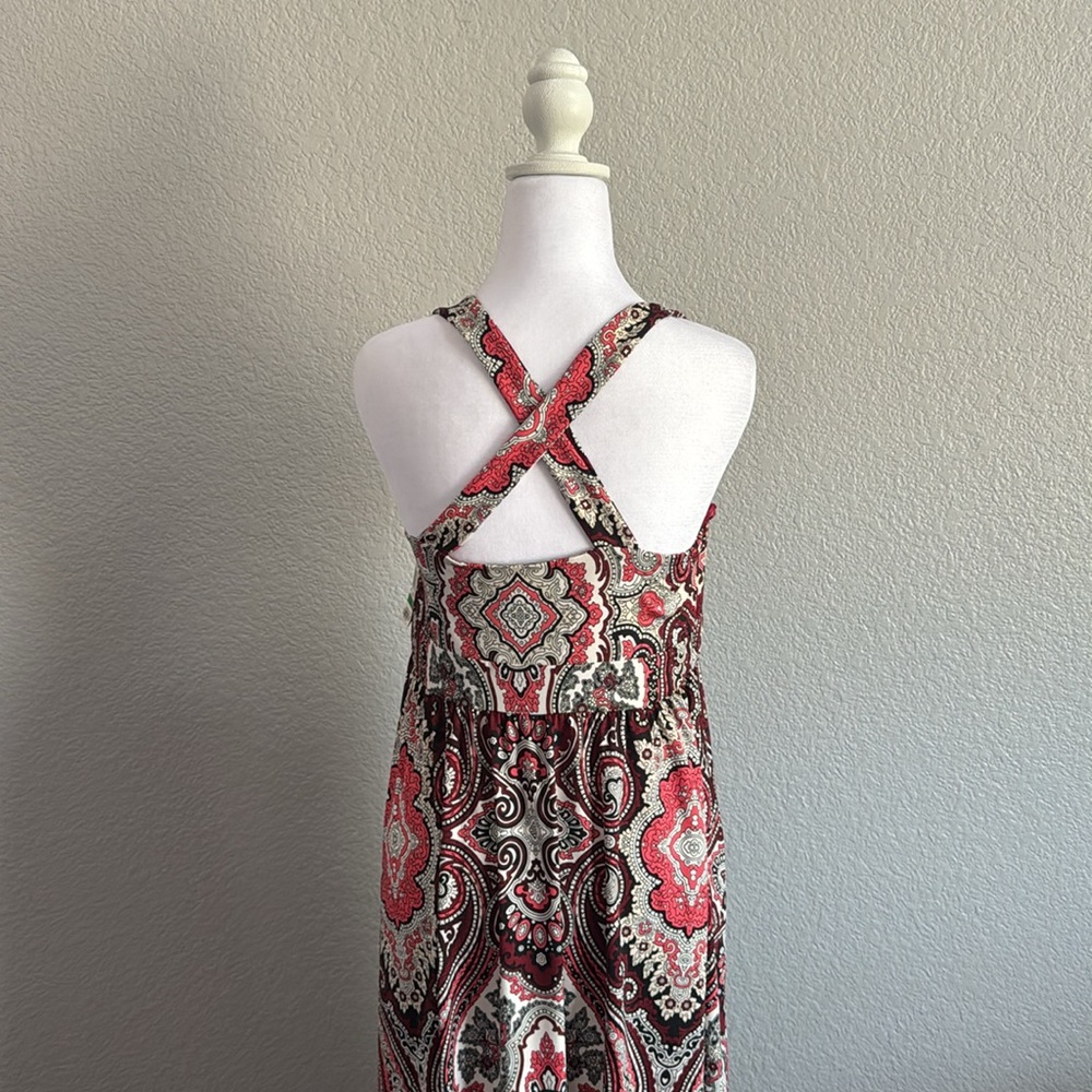 INC International Concepts Red and Black Paisley Dress - Picture 6 of 7